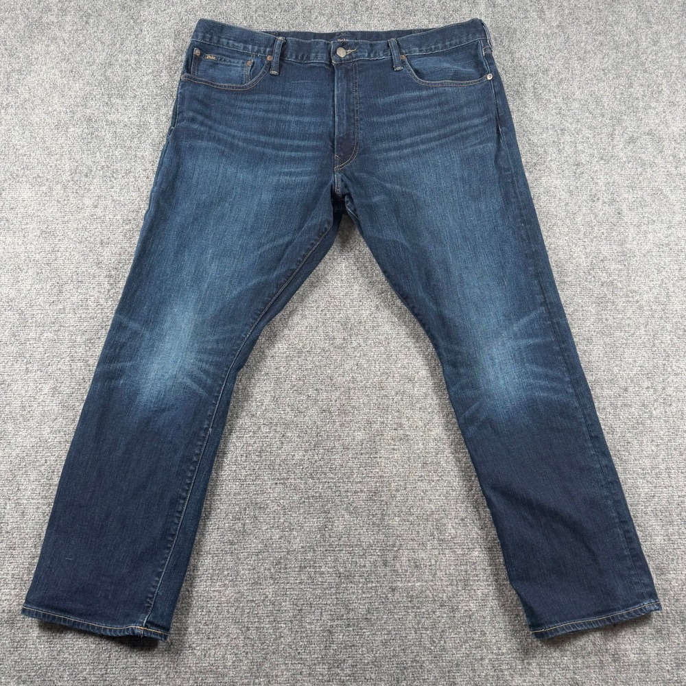 Polo Ralph Lauren Jeans Mens 40x30 Dark Wash Varick Slim Straight Denim Pants